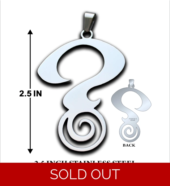 2.5" Insane E Question Mark Logo Stainless Steel Charm